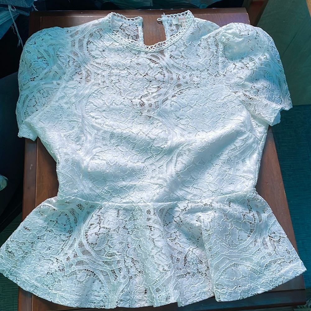 white lace dress shirt
